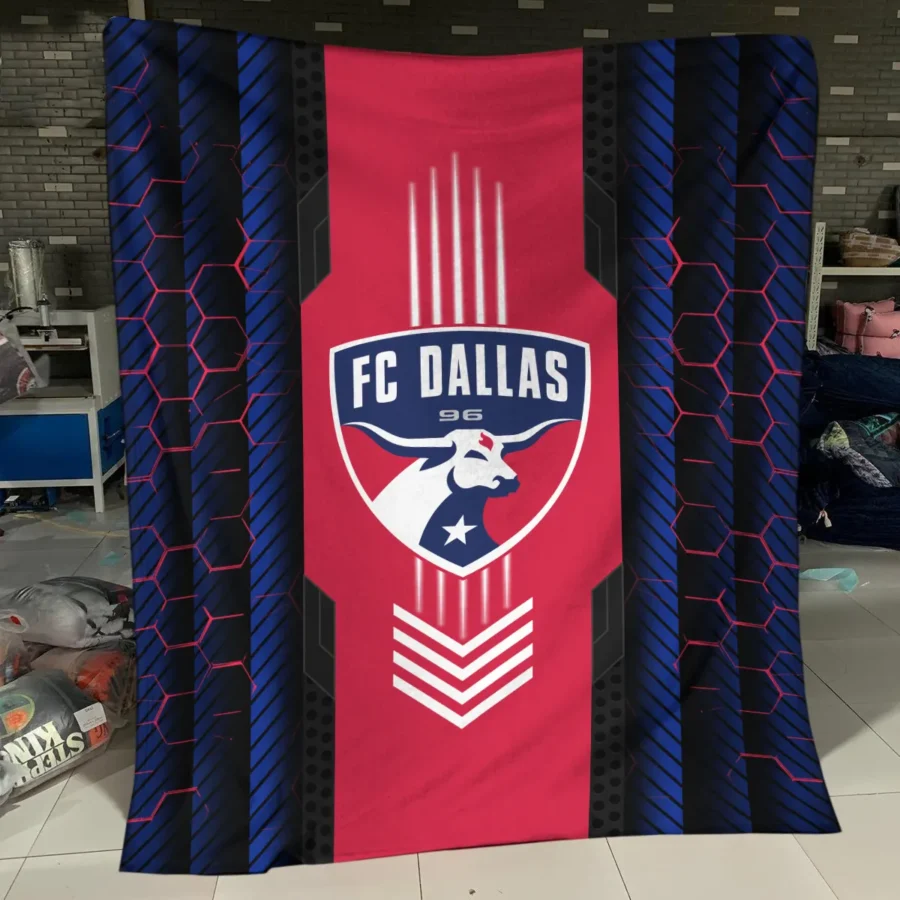 Abstract Geometric Pattern MLS FC Dallas Exclusive All Over Prints BLMLS101024A2DALBLK - Blanket