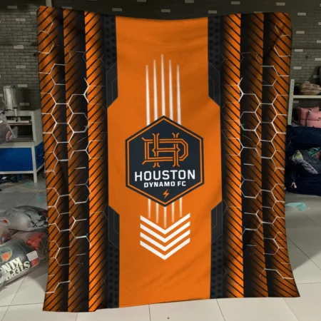 Abstract Geometric Pattern MLS Houston Dynamo Exclusive All Over Prints BLMLS101024A2HOUBLK - Blanket