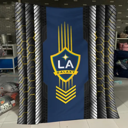 Abstract Geometric Pattern MLS LA Galaxy Exclusive All Over Prints BLMLS101024A2LABLK - Blanket