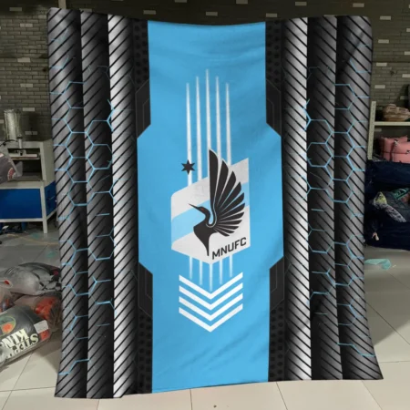 Abstract Geometric Pattern MLS Minnesota United Exclusive All Over Prints BLMLS101024A2MINBLK - Blanket