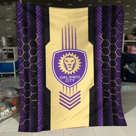 Abstract Geometric Pattern MLS Orlando City Exclusive All Over Prints BLMLS101024A2ORLBLK - Blanket