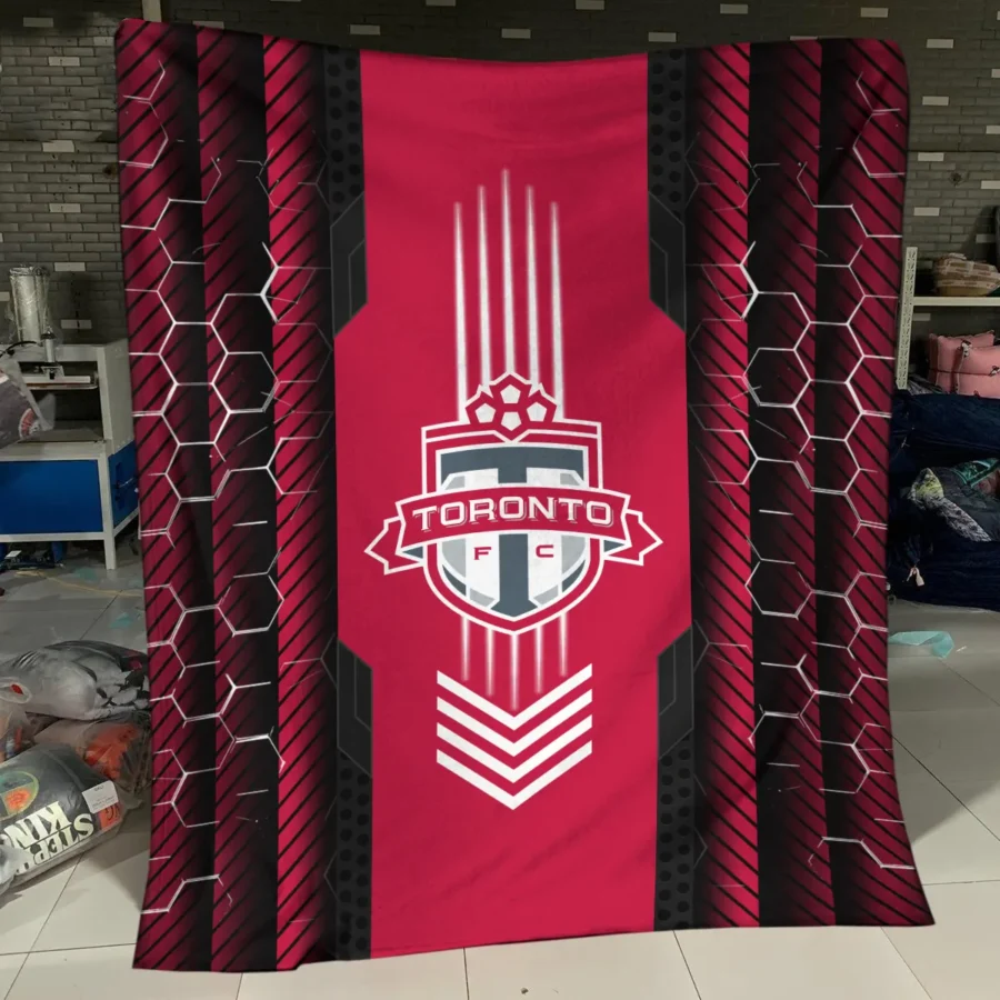 Abstract Geometric Pattern MLS Toronto FC Exclusive All Over Prints BLMLS101024A2TORBLK - Blanket