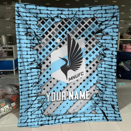 Breaking Wall MLS Minnesota United Exclusive All Over Prints BLMLS111024A1MINBLK - Blanket