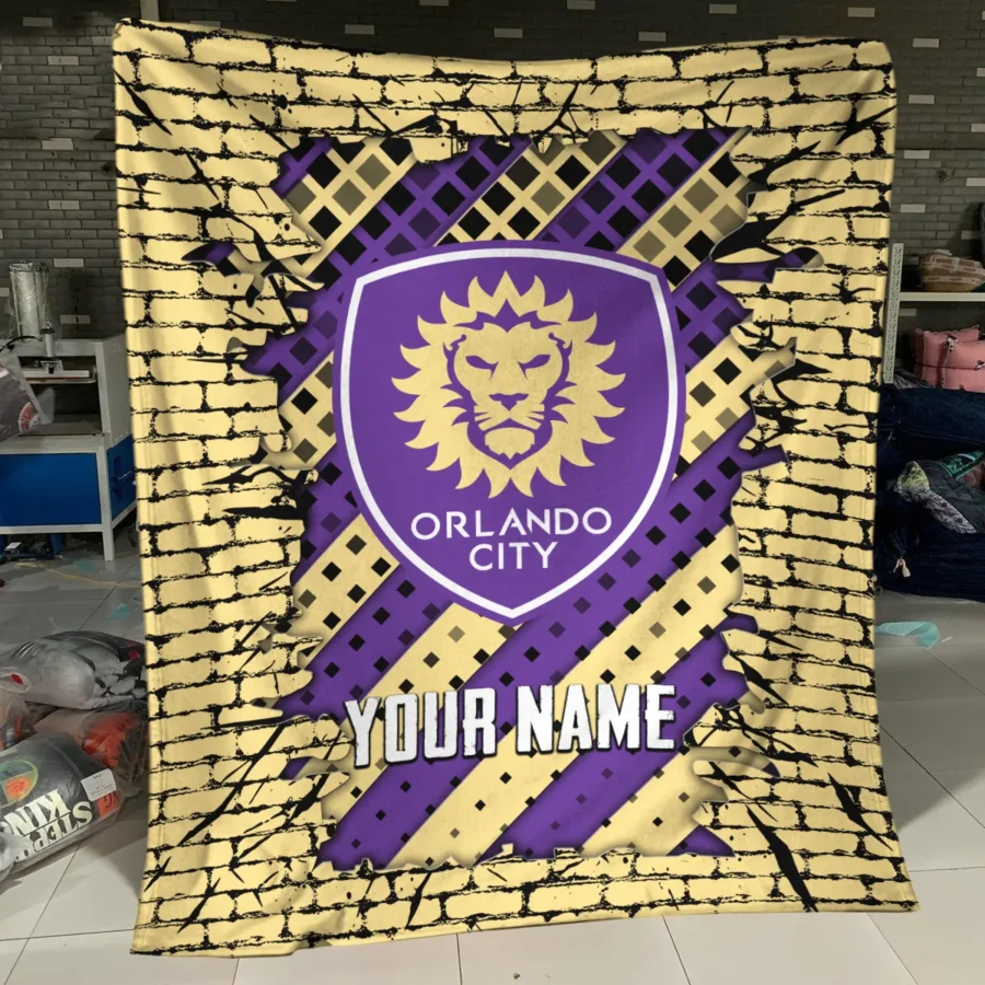 Breaking Wall MLS Orlando City Exclusive All Over Prints BLMLS111024A1ORLBLK - Blanket