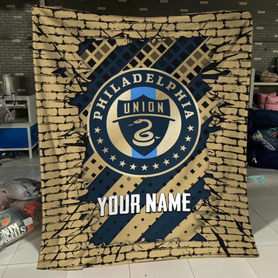 Breaking Wall MLS Philadelphia Union Exclusive All Over Prints BLMLS111024A1PHIBLK - Blanket