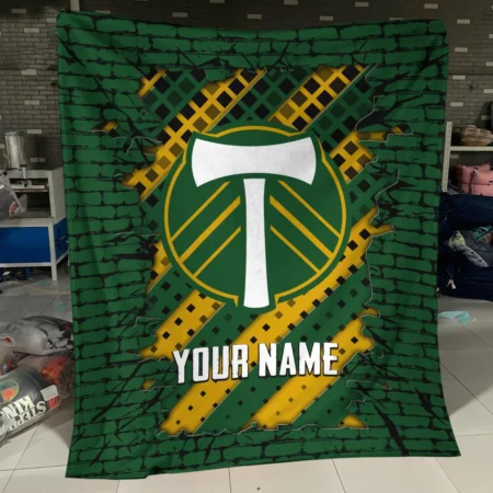 Breaking Wall MLS Portland Timbers Exclusive All Over Prints BLMLS111024A1PORBLK - Blanket