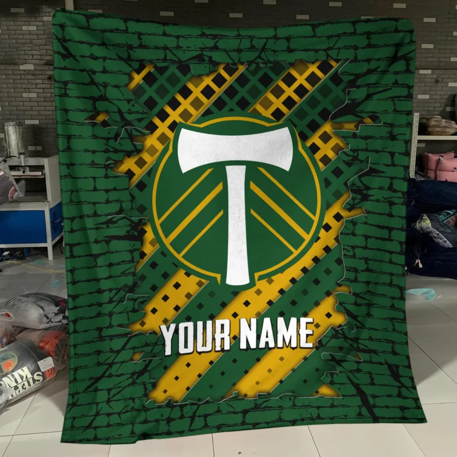 Breaking Wall MLS Portland Timbers Exclusive All Over Prints BLMLS111024A1PORBLK - Blanket