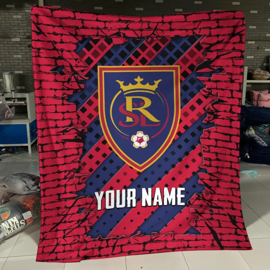 Breaking Wall MLS Real Salt Lake Exclusive All Over Prints BLMLS111024A1RSLBLK - Blanket