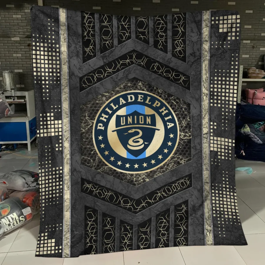 MLS Philadelphia Union Exclusive All Over Prints BLMLS111024A2PHIBLK - Blanket