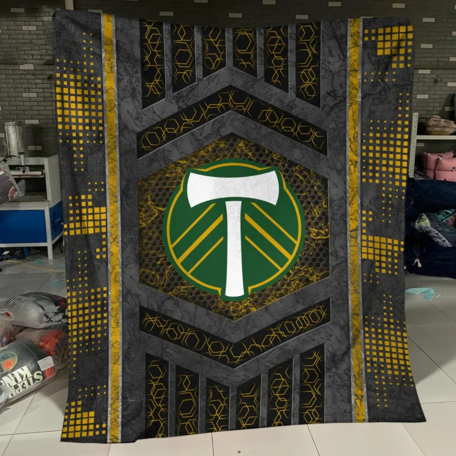 MLS Portland Timbers Exclusive All Over Prints BLMLS111024A2PORBLK - Blanket