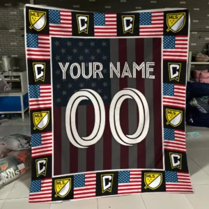 Custom Name Number US Flag MLS Cincinnati Exclusive All Over Prints BLMLS141024A1CINBLK - Blanket