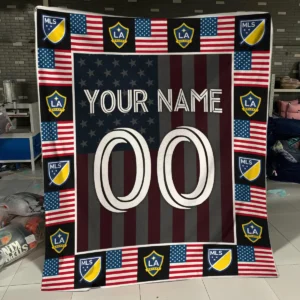 Custom Name Number US Flag MLS Inter Miami Exclusive All Over Prints BLMLS141024A1MIABLK - Blanket