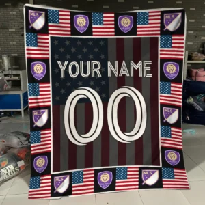 Custom Name Number US Flag MLS Nashville SC Exclusive All Over Prints BLMLS141024A1NSHBLK - Blanket