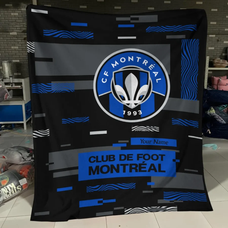 Custom Name MLS CF Montreal Exclusive All Over Prints BLMLS151024A1MTLBLK - Blanket