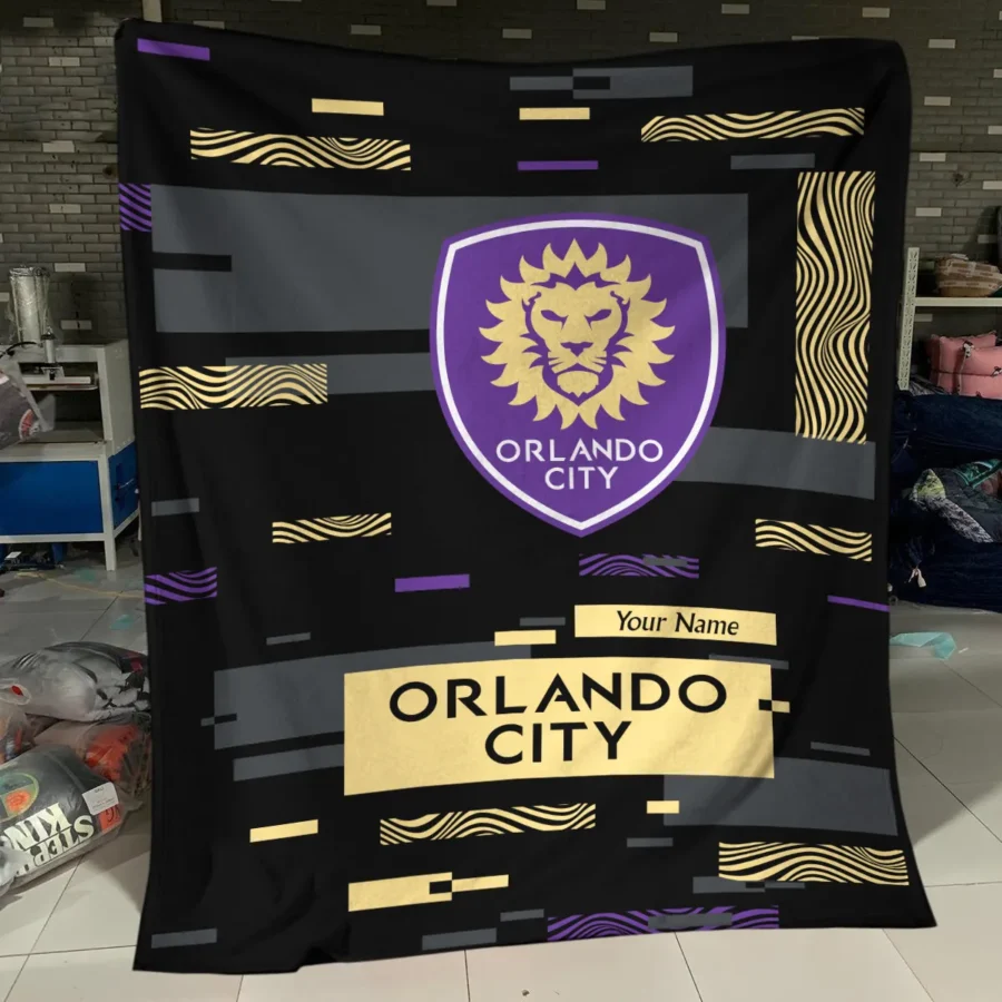 Custom Name MLS Orlando City Exclusive All Over Prints BLMLS151024A1ORLBLK - Blanket