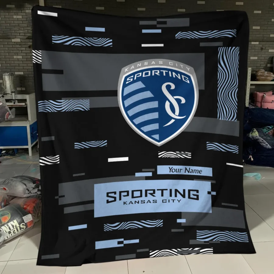 Custom Name MLS Sporting Kansas City Exclusive All Over Prints BLMLS151024A1SKCBLK - Blanket