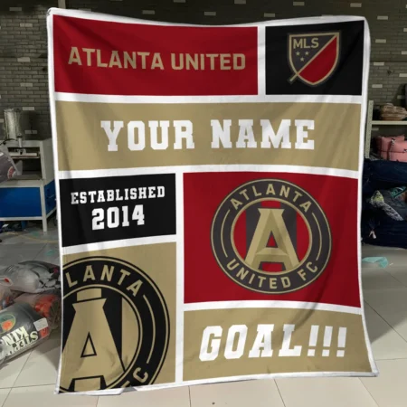 Custom Name MLS Atlanta United Exclusive All Over Prints BLMLS151024A2ATLBLK - Blanket