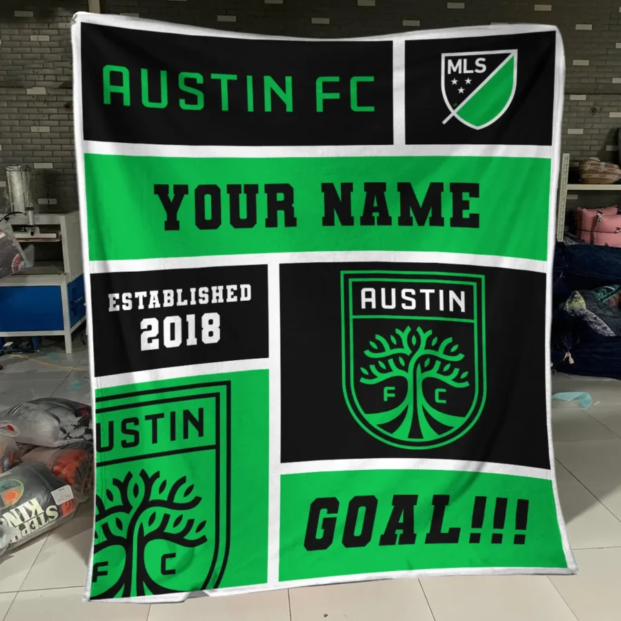 Custom Name MLS Austin FC Exclusive All Over Prints BLMLS151024A2ATXBLK - Blanket