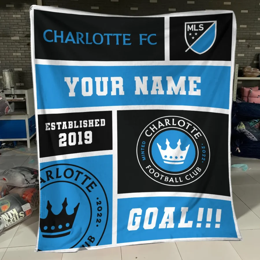 Custom Name MLS Charlotte Exclusive All Over Prints BLMLS151024A2CLTBLK - Blanket