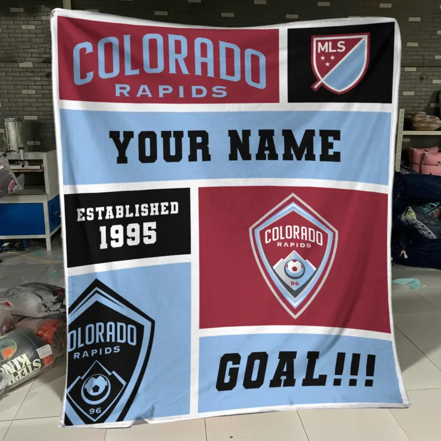 Custom Name MLS Colorado Rapids Exclusive All Over Prints BLMLS151024A2COLBLK - Blanket