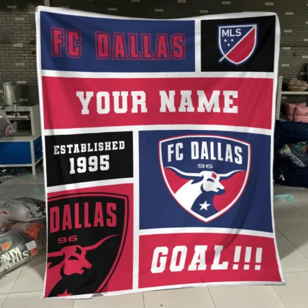 Custom Name MLS FC Dallas Exclusive All Over Prints BLMLS151024A2DALBLK - Blanket