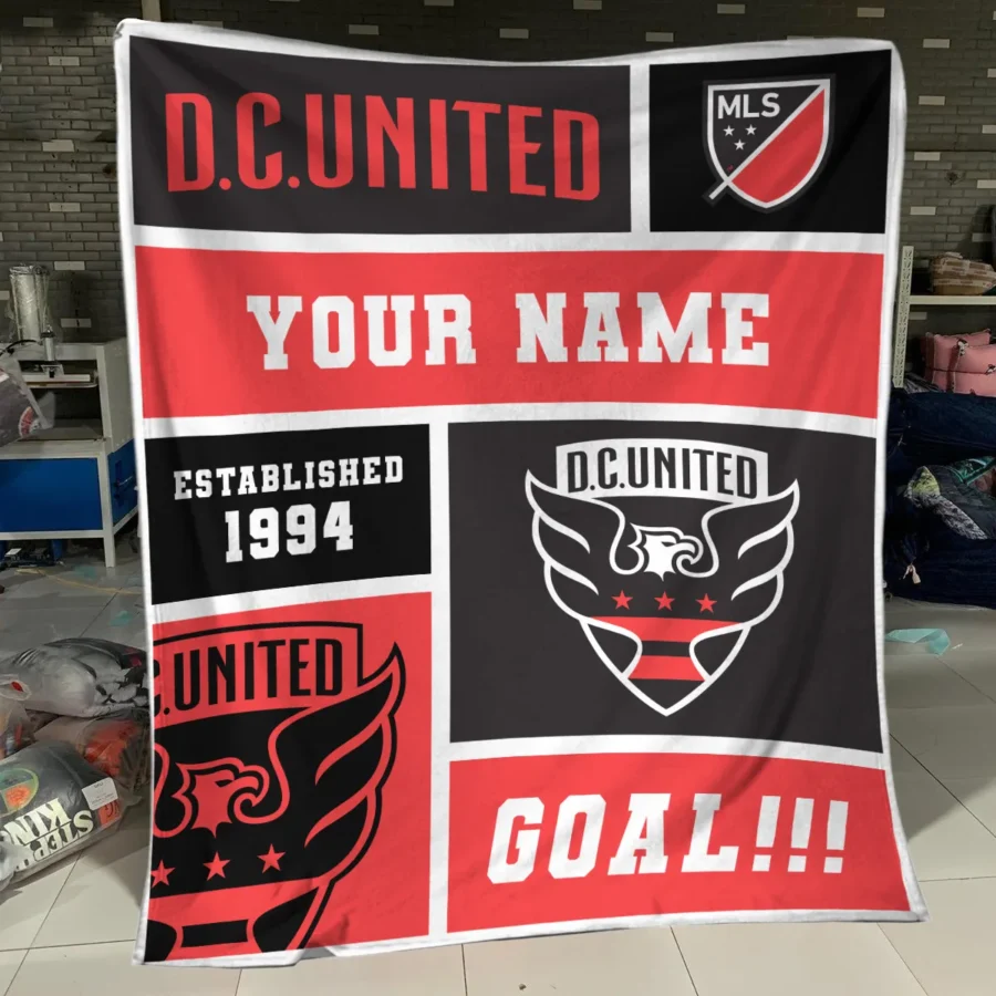 Custom Name MLS DC United Exclusive All Over Prints BLMLS151024A2DCBLK - Blanket