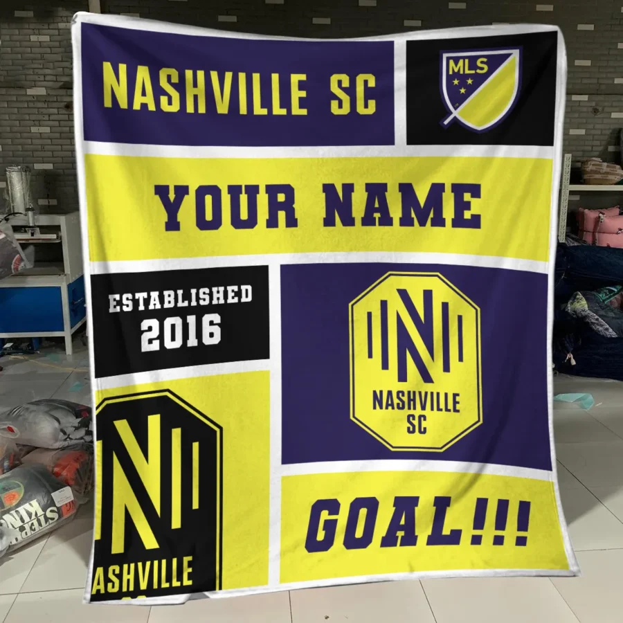 Custom Name MLS Nashville SC Exclusive All Over Prints BLMLS151024A2NSHBLK - Blanket