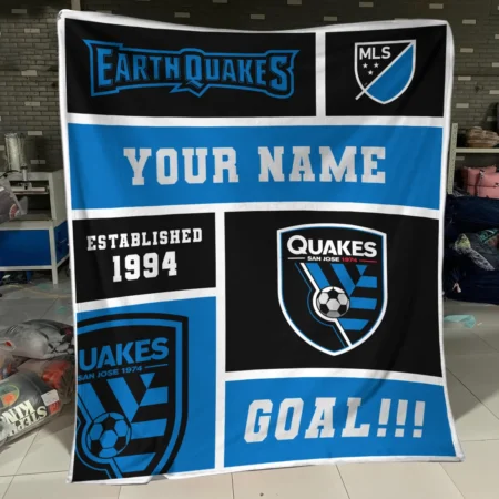 Custom Name MLS San Jose Earthquakes Exclusive All Over Prints BLMLS151024A2SJBLK - Blanket