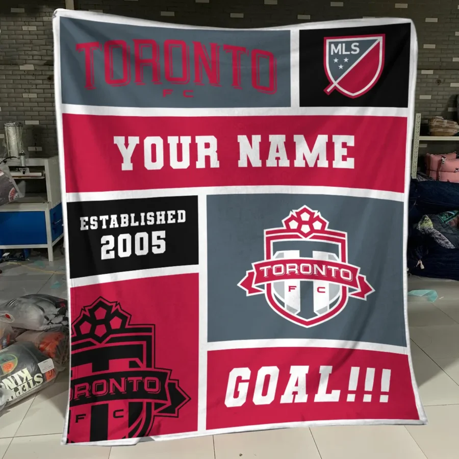 Custom Name MLS Toronto FC Exclusive All Over Prints BLMLS151024A2TORBLK - Blanket