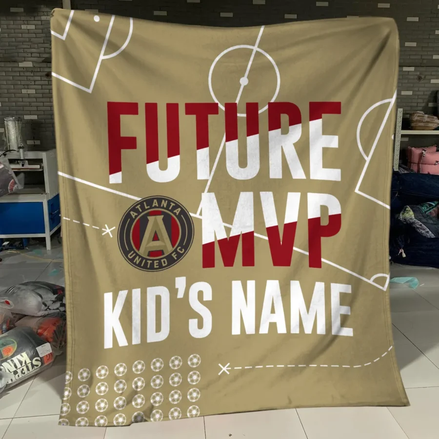 Future MVP Custom Kid Name MLS Atlanta United Exclusive All Over Prints BLMLS161024A1ATLBLK - Blanket