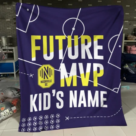 Future MVP Custom Kid Name MLS Nashville SC Exclusive All Over Prints BLMLS161024A1NSHBLK - Blanket