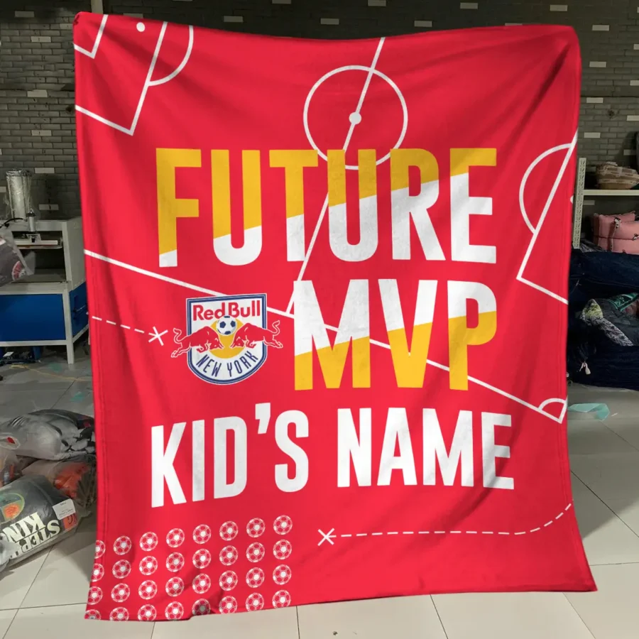 Future MVP Custom Kid Name MLS New York Red Bulls Exclusive All Over Prints BLMLS161024A1NYBLK - Blanket