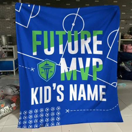 Future MVP Custom Kid Name MLS Seattle Sounders Exclusive All Over Prints BLMLS161024A1SEABLK - Blanket