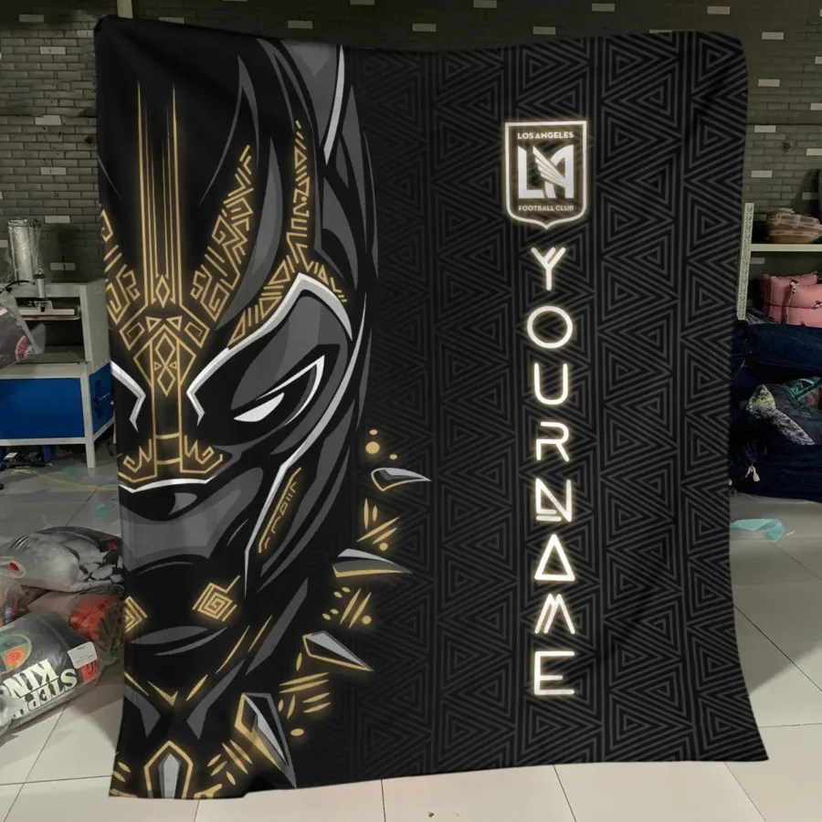 Black Panther Custom Name MLS Los Angeles FC Exclusive All Over Prints BLMLS161024A2LAFBLK - Blanket