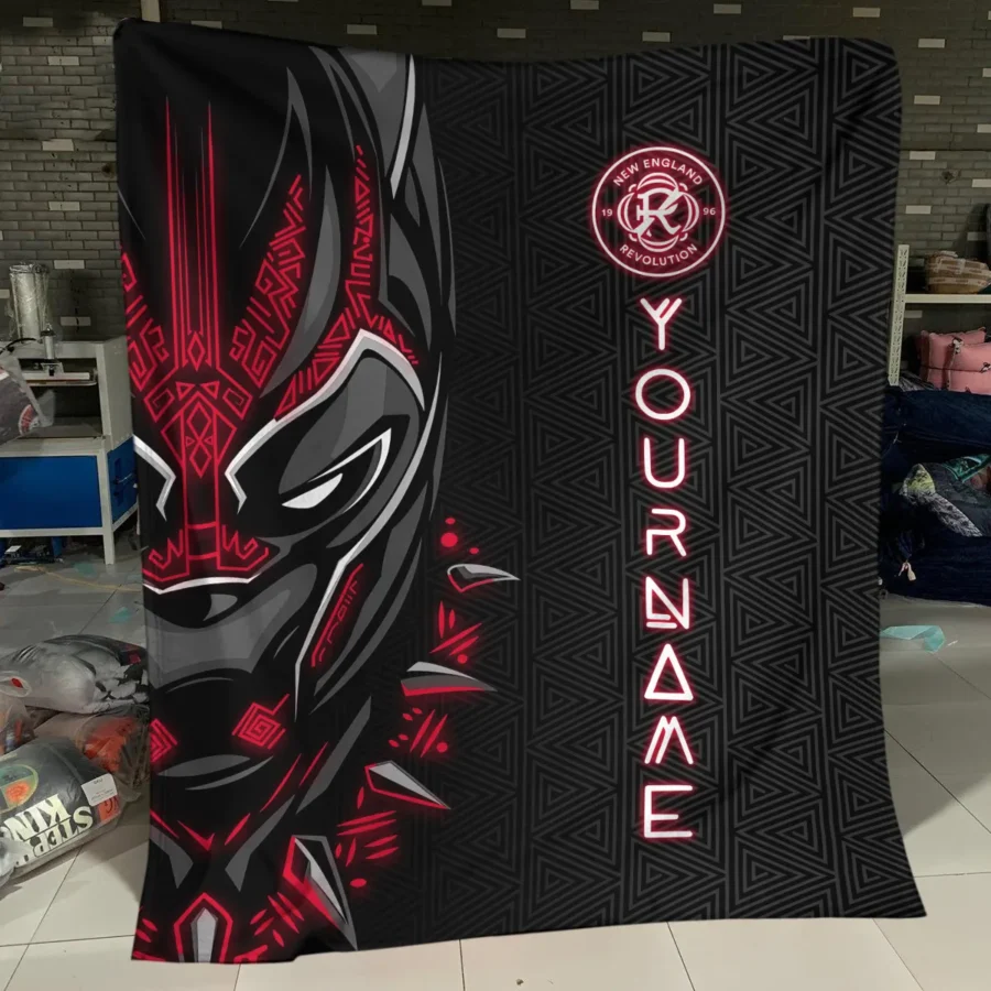 Black Panther Custom Name MLS New England Exclusive All Over Prints BLMLS161024A2NEBLK - Blanket