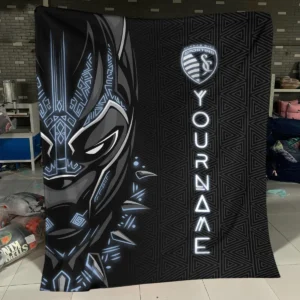 Black Panther Custom Name MLS St. Louis City Exclusive All Over Prints BLMLS161024A2STLBLK - Blanket