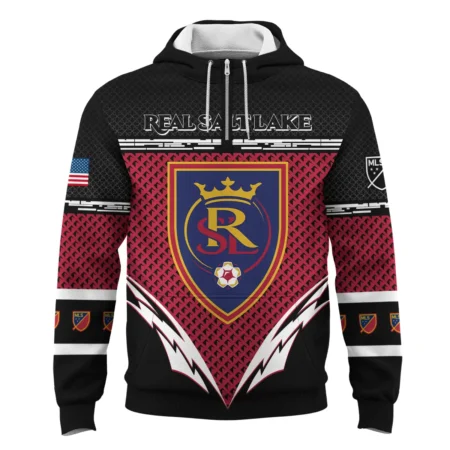 MLS Real Salt Lake Exclusive All Over Prints BLMLS31024A1RSLQHD - 1/4 Zipper Hoodie