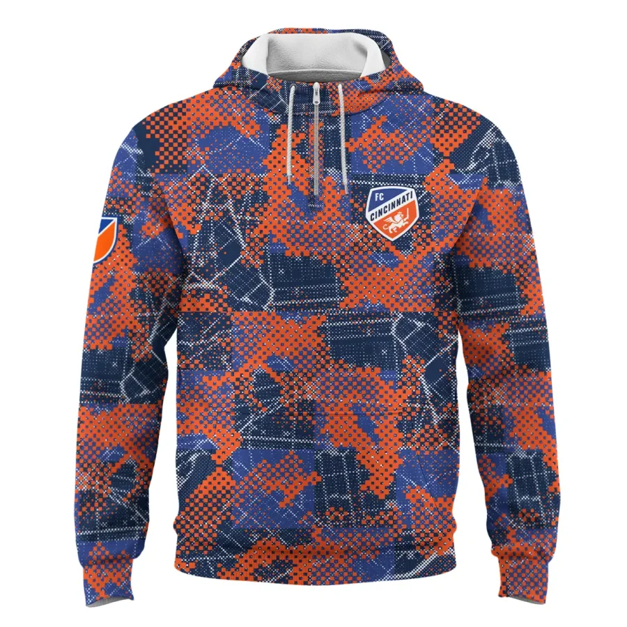 MLS Cincinnati Exclusive All Over Prints BLMLS41024A1CINQHD - 1/4 Zipper Hoodie