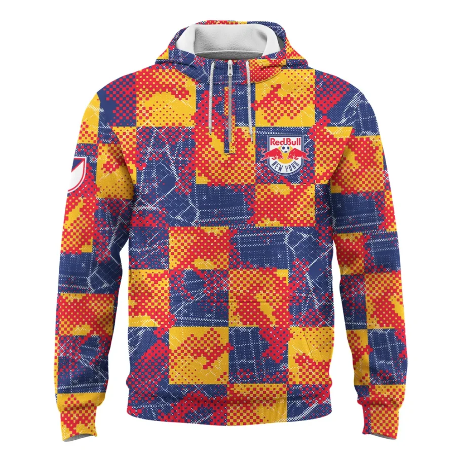 MLS New York Red Bulls Exclusive All Over Prints BLMLS41024A1NYQHD - 1/4 Zipper Hoodie