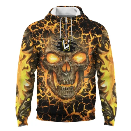 Flaming Skull MLS Cincinnati Exclusive All Over Prints BLMLS41024A3CLBQHD - 1/4 Zipper Hoodie