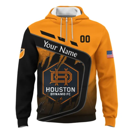 MLS Houston Dynamo Exclusive All Over Prints BLMLS51024A1HOUQHD - 1/4 Zipper Hoodie