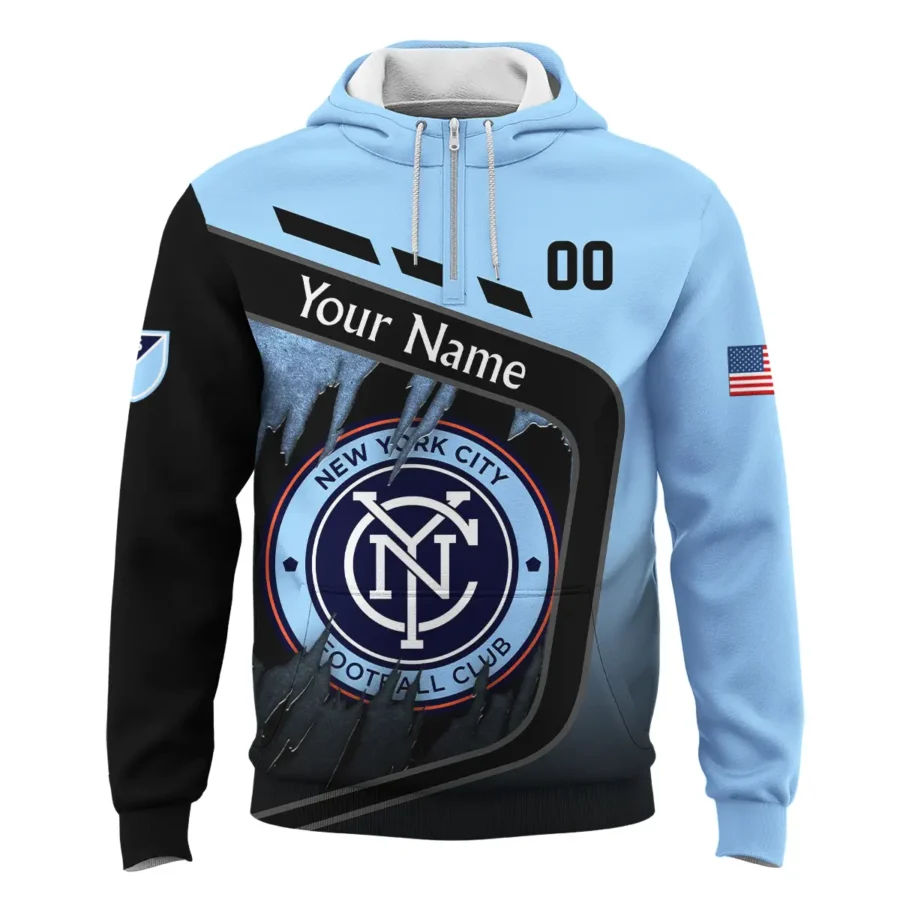 MLS New York City Exclusive All Over Prints BLMLS51024A1NYCQHD - 1/4 Zipper Hoodie