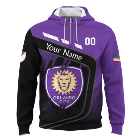 MLS Orlando City Exclusive All Over Prints BLMLS51024A1ORLQHD - 1/4 Zipper Hoodie