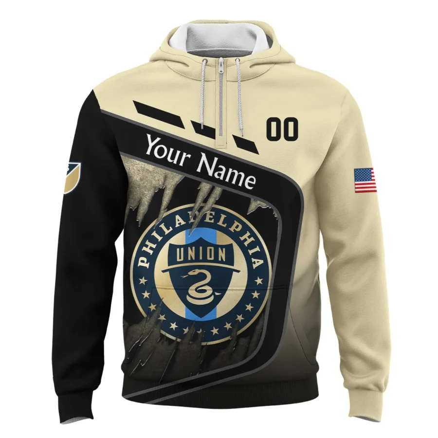 MLS Philadelphia Union Exclusive All Over Prints BLMLS51024A1PHIQHD - 1/4 Zipper Hoodie