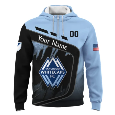 MLS Vancouver Whitecaps Exclusive All Over Prints BLMLS51024A1VANQHD - 1/4 Zipper Hoodie