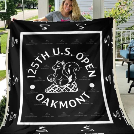 125th U.S. Open Tournament Cobra Golf Brand Exclusive Logo All Over Prints BL125221024A01CBBLK - Blanket