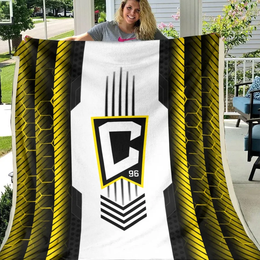 Abstract Geometric Pattern MLS Columbus Crew Exclusive All Over Prints BLMLS101024A2CLBBLK - Blanket