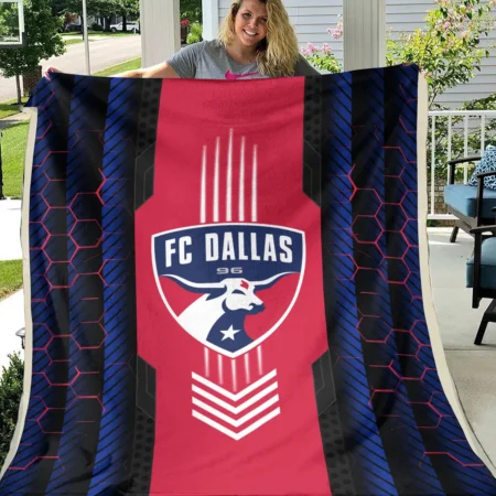 Abstract Geometric Pattern MLS FC Dallas Exclusive All Over Prints BLMLS101024A2DALBLK - Blanket