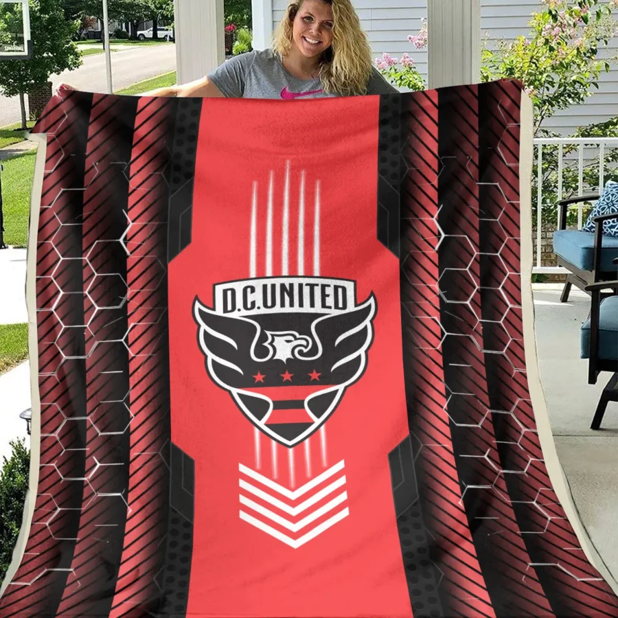 Abstract Geometric Pattern MLS DC United Exclusive All Over Prints BLMLS101024A2DCBLK - Blanket