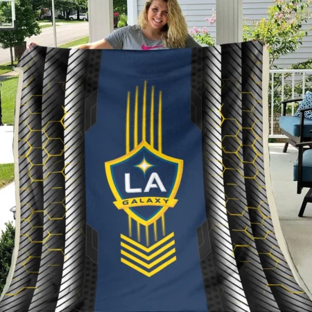 Abstract Geometric Pattern MLS LA Galaxy Exclusive All Over Prints BLMLS101024A2LABLK - Blanket